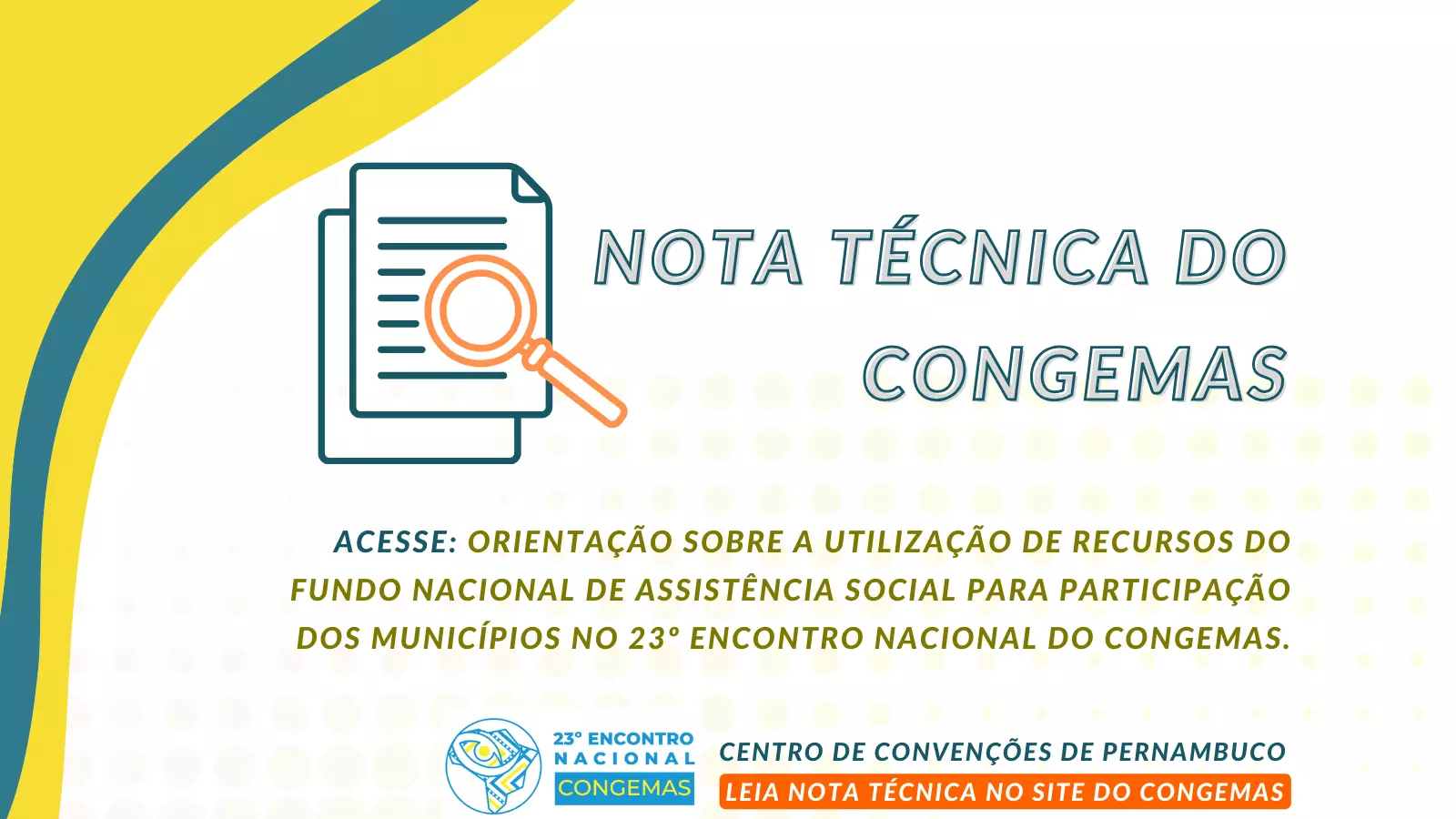 NOTA TÉCNICA DO CONGEMAS - 23 º Encontro Nacional